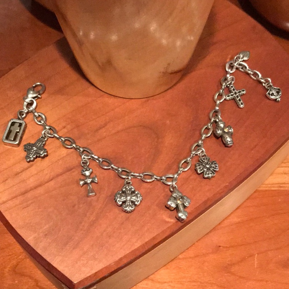 SOLD - Brighton Crosses Charm Bracelet